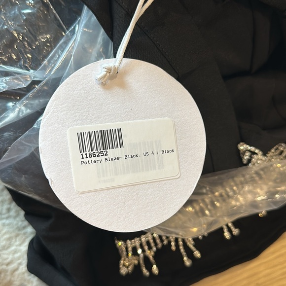 Princess Polly, Size 4. Black with Rhinestones on Arm Cuffs and Pant Legs. NWT - Picture 4 of 7